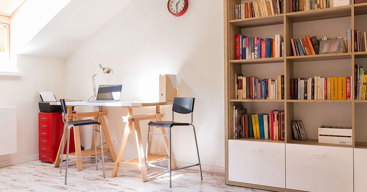 Modern Study Desk Bookshelf