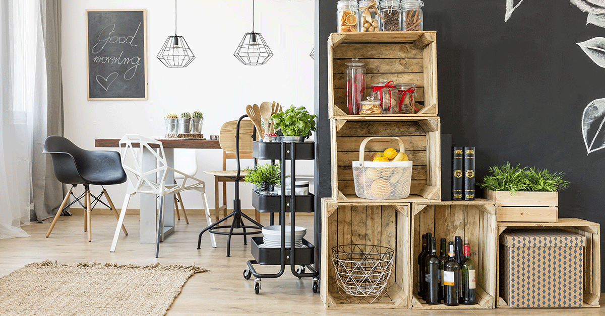 Interior dining Table Shelves