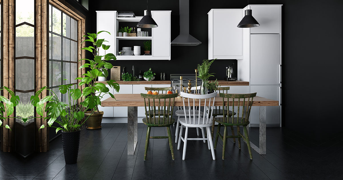 Kitchen Dark Interior Décor Idea