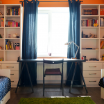 Orange coloured kids room