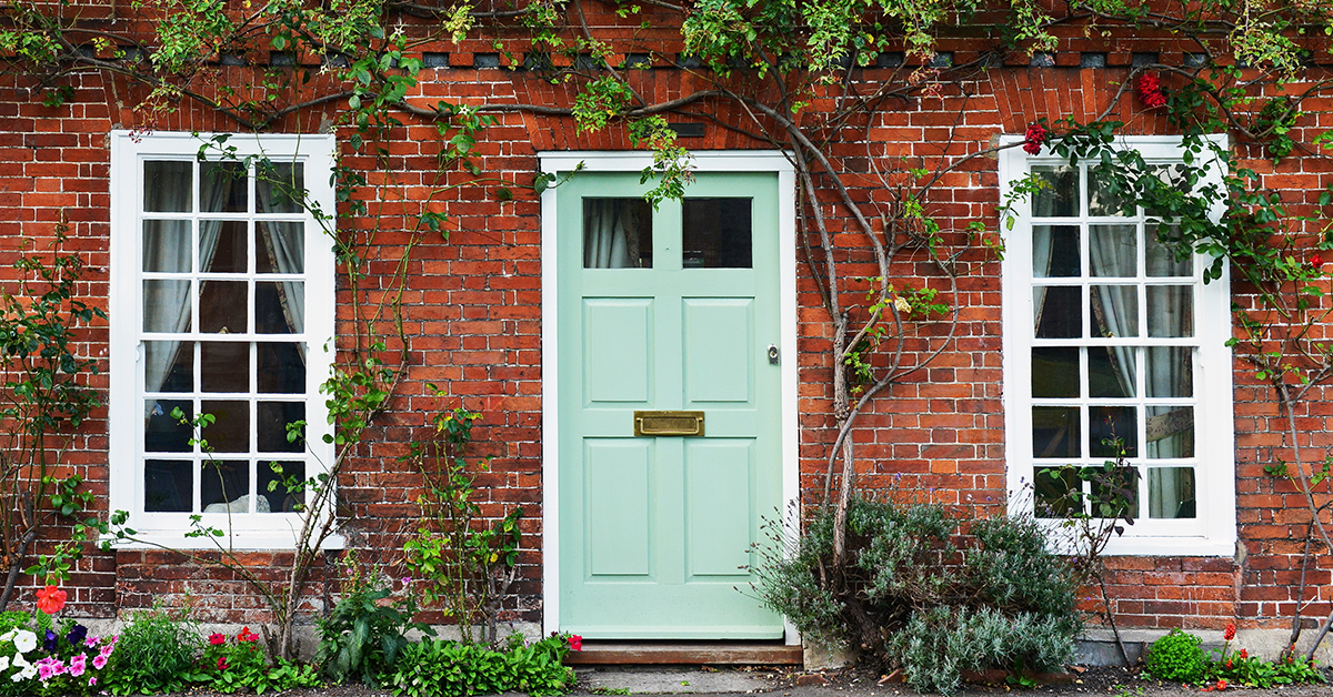 Mint Colour Front Door