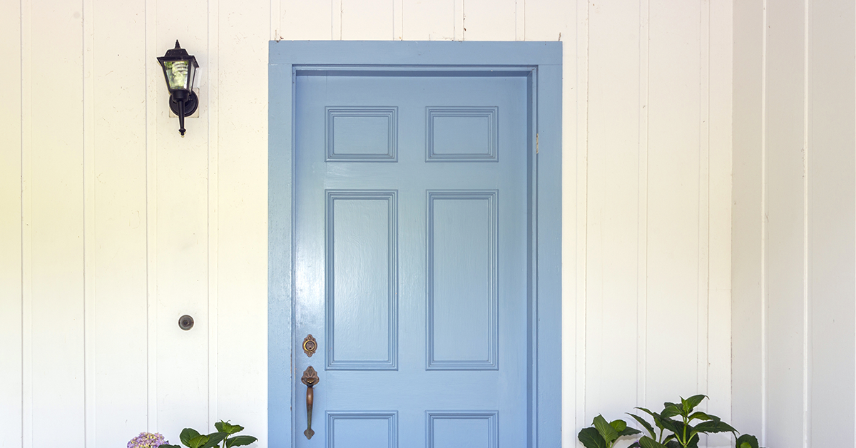 Sky Blue Front Door