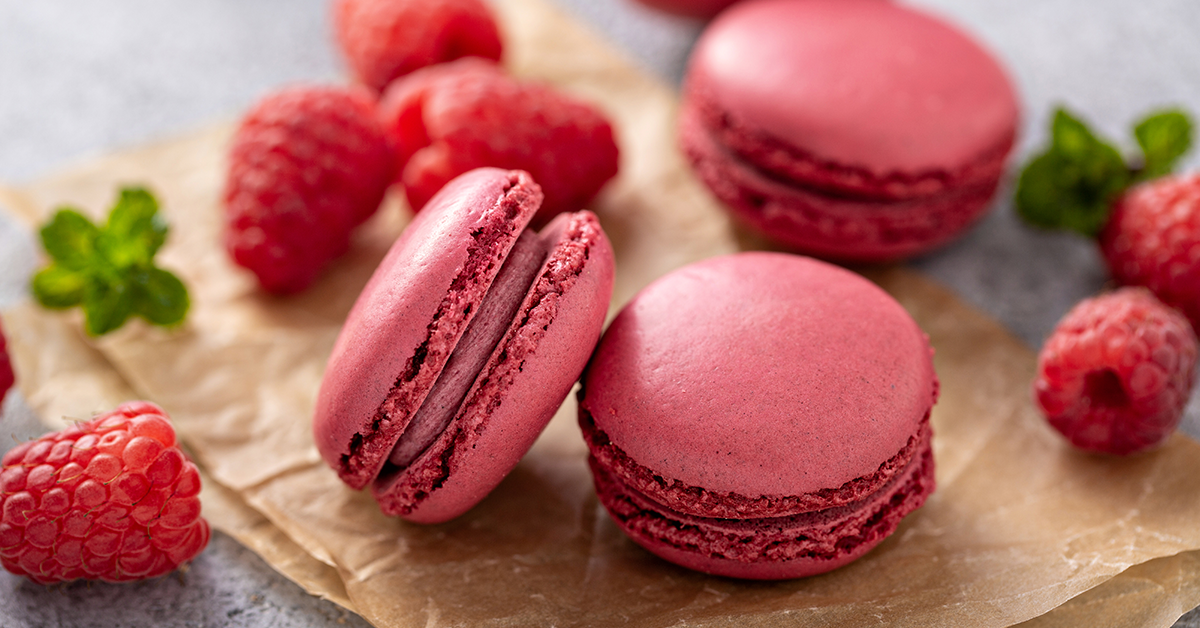 pink macarons