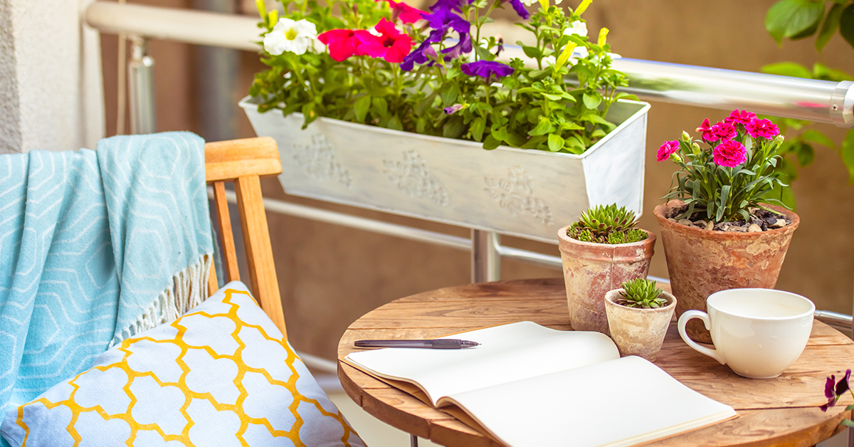 Balcony decoration with plants