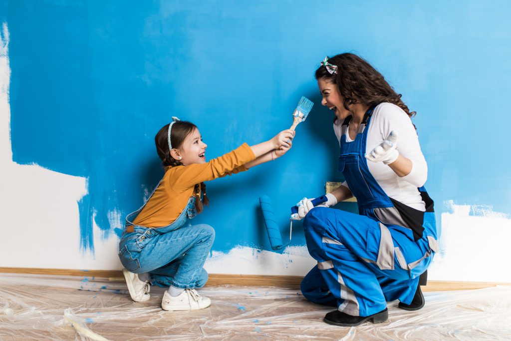 Mother and Daughter Painting 