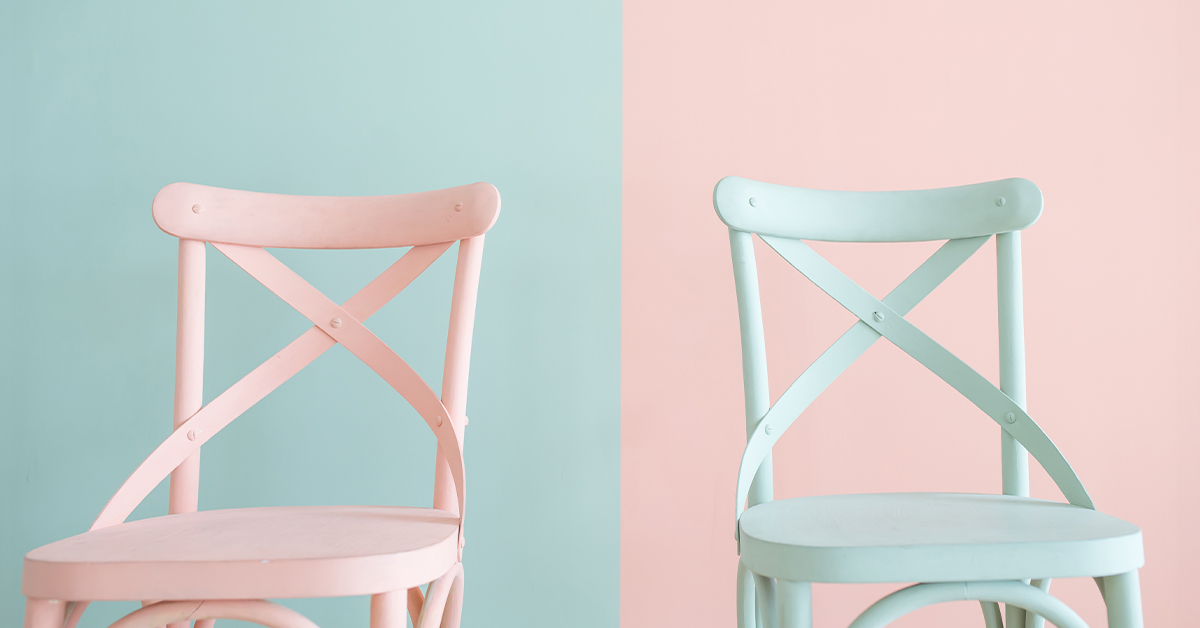 Playful pastel colours