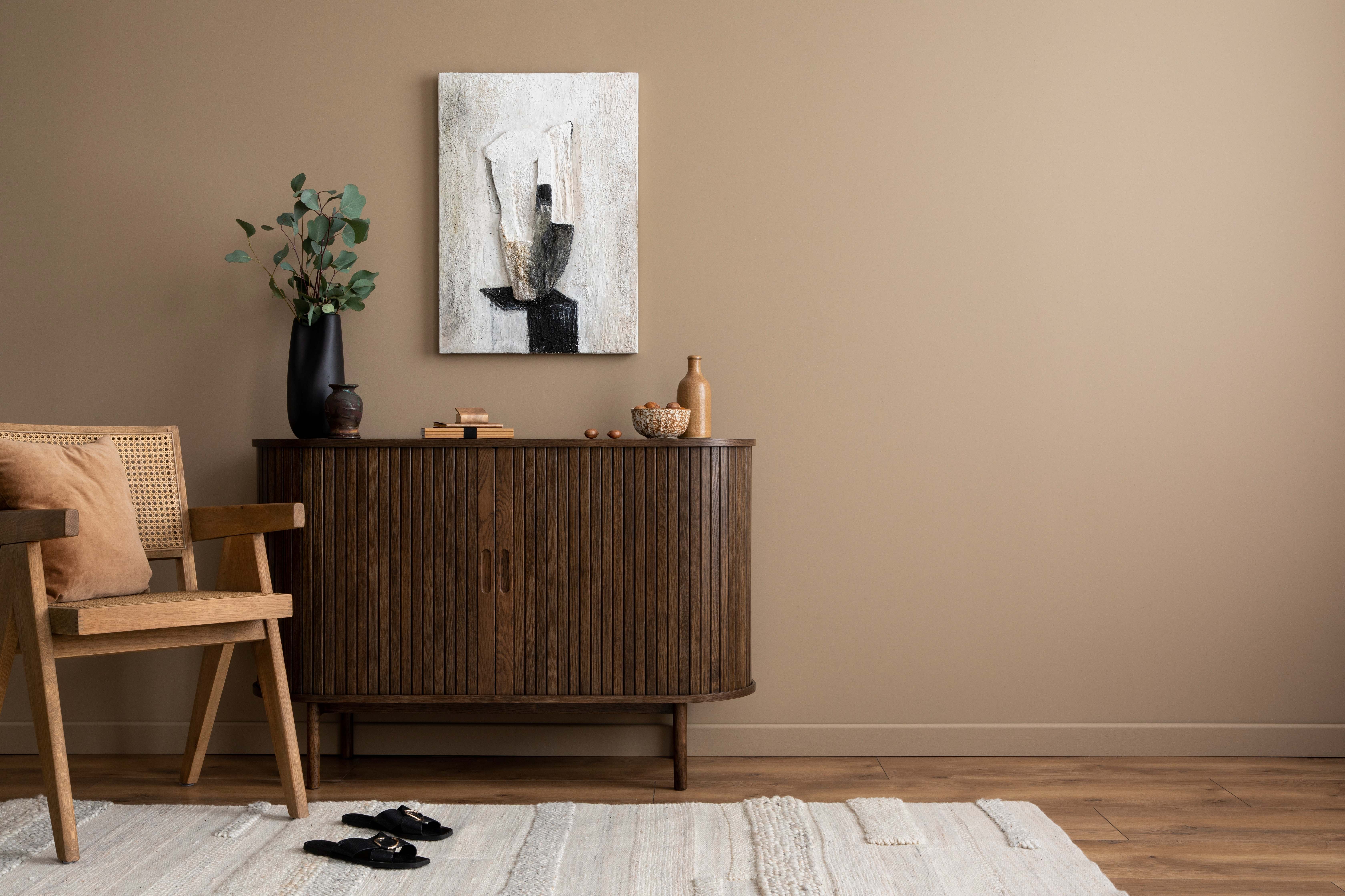 dark-beige-wall-living-room