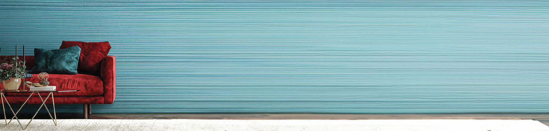 blue textured wall living room