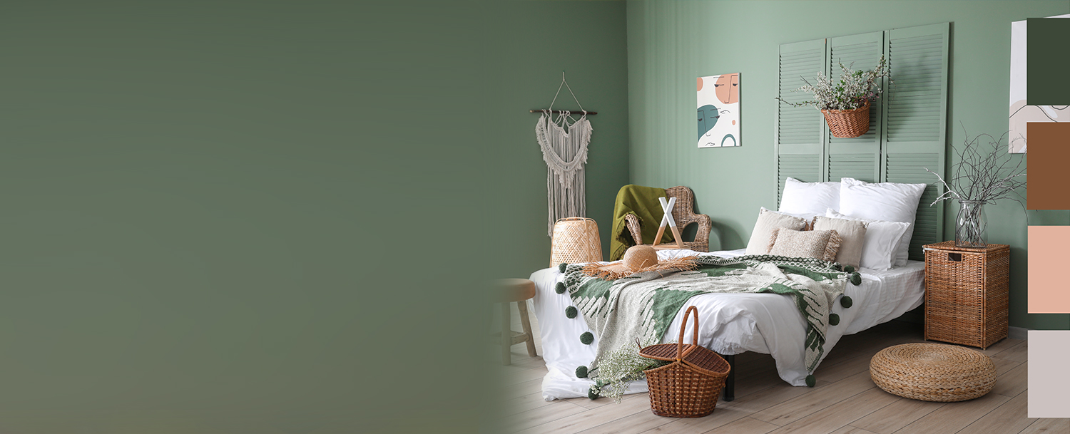 green wall paint image