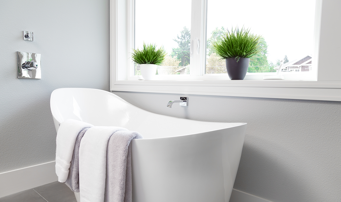 Greenery in bathroom