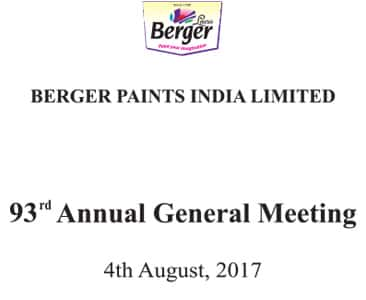 berger paints 93rd AGM