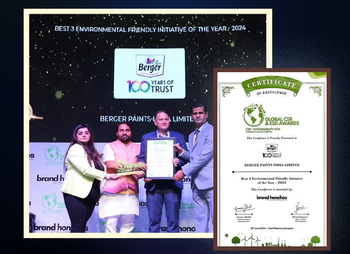 Berger Paints Wins Best Environmental Friendly Initiatives Of The Year Award At Global CSR 2024