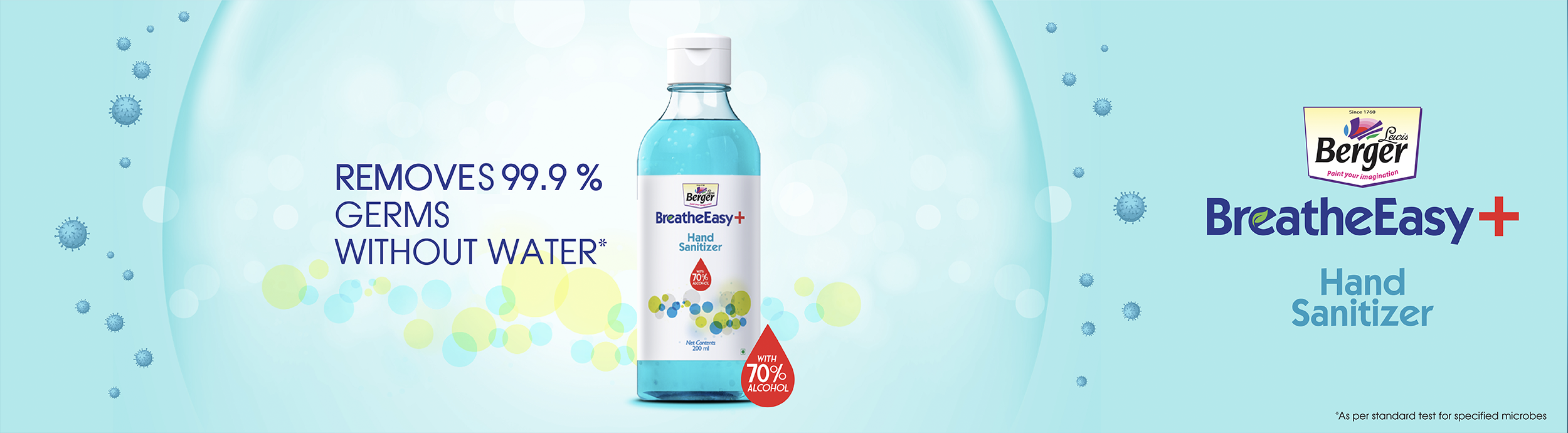 BreatheEasy+ Hand Sanitizer Banner